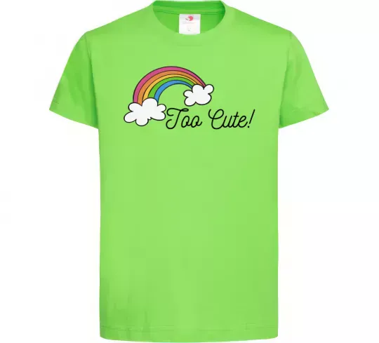 Дитяча футболка Too Cute Лаймовий фото