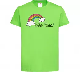 Дитяча футболка Too Cute Лаймовий фото