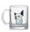 Чашка стеклянная The dog Прозрачный фото