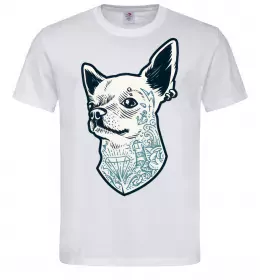 Мужская футболка The dog Белый фото