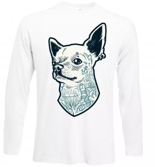 Лонгслив The dog Белый фото