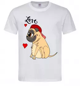 Мужская футболка Love mops Белый фото