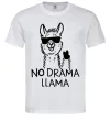 Мужская футболка No drama llama Белый фото