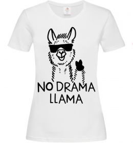Женская футболка No drama llama Женская футболка No drama llama