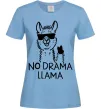 Женская футболка No drama llama Голубой Женская футболка No drama llama Голубой фото