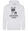 Жіноча толстовка (худі) No drama llama Сірий меланж фото