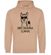 Жіноча толстовка (худі) No drama llama Пісочний фото