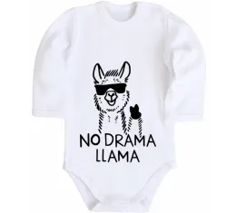 Дитячий бодік Bright lama Білий фото