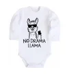 Дитячий бодік No drama llama Білий фото