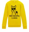 Детский Свитшот No drama llama Солнечно желтый Детский Свитшот No drama llama Солнечно желтый фото