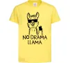 Дитяча футболка No drama llama Лимонний фото