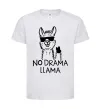 Детская футболка No drama llama Белый фото