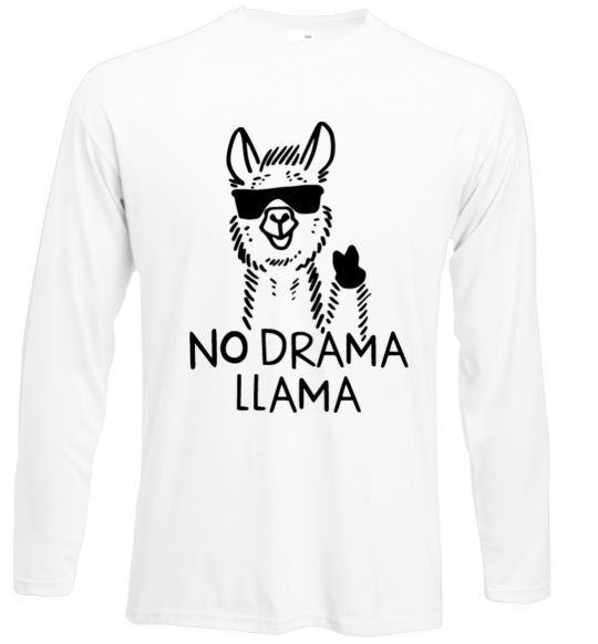 Реглан No drama llama Білий фото