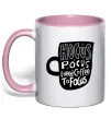 Чашка с цветной ручкой Hocus Pocus i need coffee to focus Нежно розовый Чашка с цветной ручкой Hocus Pocus i need coffee to focus Нежно розовый фото