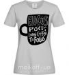 Жіноча футболка Hocus Pocus i need coffee to focus Сірий фото