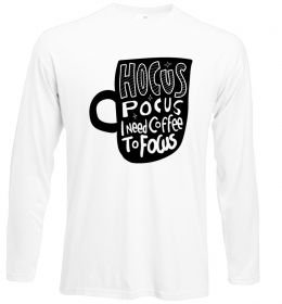 Лонгслів Hocus Pocus i need coffee to focus