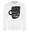 Світшот Hocus Pocus i need coffee to focus Білий фото