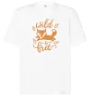 Футболка Оверсайз Wild free fox Білий фото
