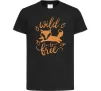 Дитяча футболка Wild free fox Чорний Дитяча футболка Wild free fox Чорний фото