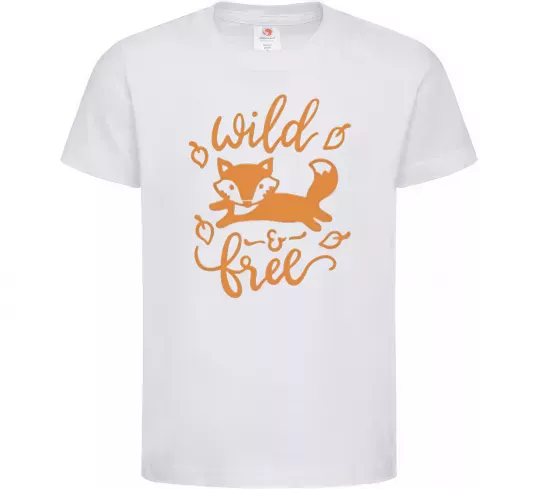Дитяча футболка Wild free fox Білий фото