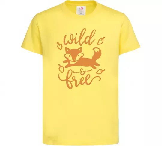 Дитяча футболка Wild free fox Лимонний фото