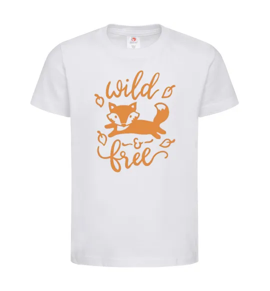 Дитяча футболка Wild free fox Білий фото