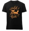 Мужская премиум футболка Wild free fox Черный Мужская премиум футболка Wild free fox Черный фото