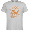 Чоловіча футболка Wild free fox Сірий фото