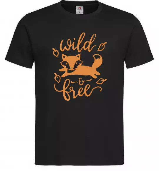 Чоловіча футболка Wild free fox Чорний фото