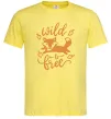 Чоловіча футболка Wild free fox Лимонний фото