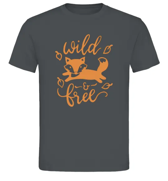 Чоловіча футболка Wild free fox Графіт фото