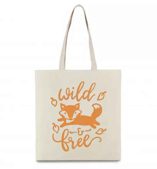 Еко-сумка Wild free fox Бежевий фото