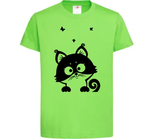 Детская футболка Kitten Лаймовый фото