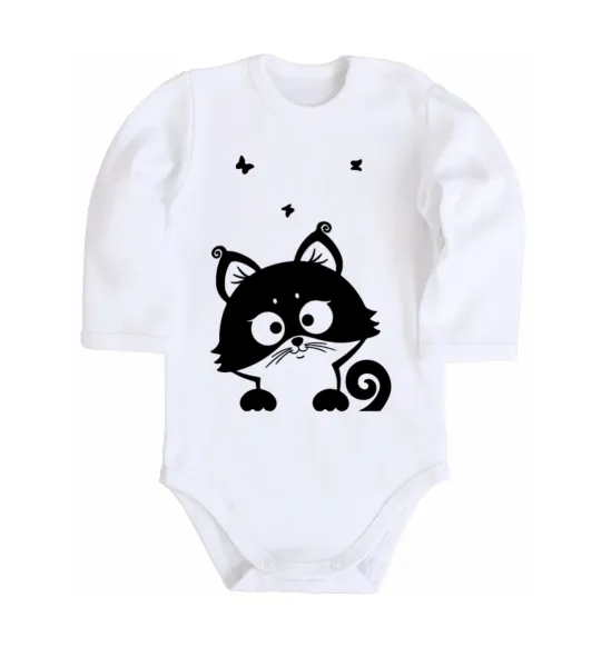Дитячий бодік Kitten Білий фото