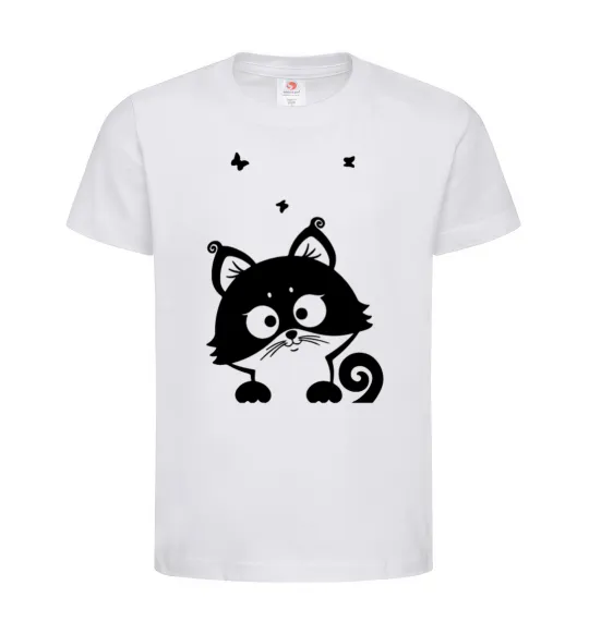 Детская футболка Kitten Белый фото