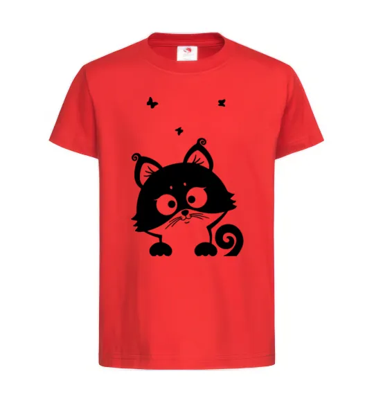 Детская футболка Kitten Красный фото