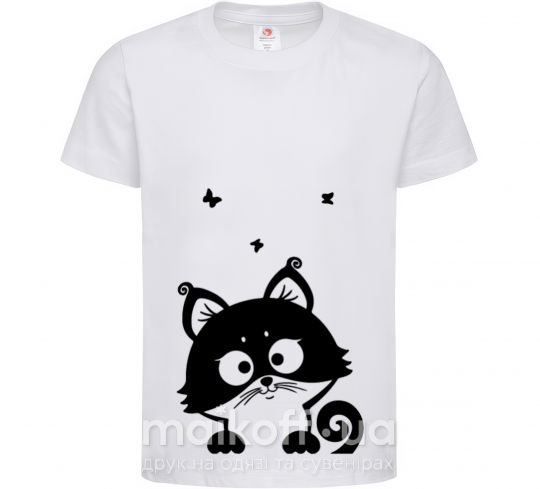 Детская футболка Kitten Белый фото