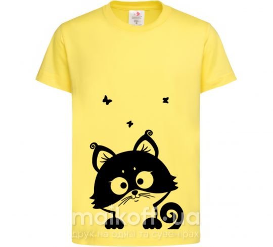 Дитяча футболка Kitten Лимонний фото