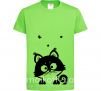 Детская футболка Kitten Лаймовый фото
