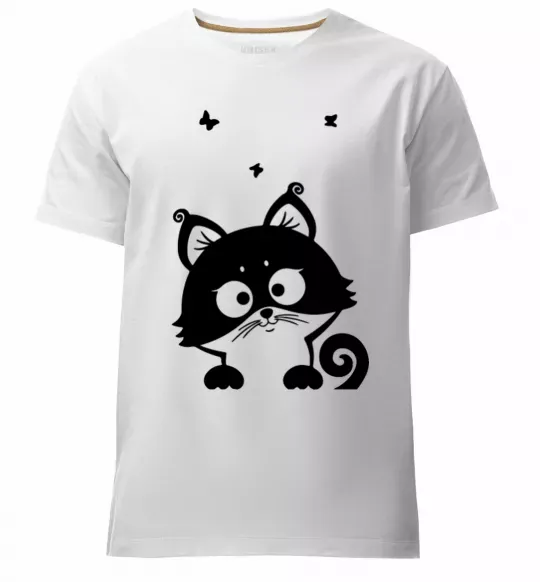 Чоловіча преміум футболка Kitten Білий фото