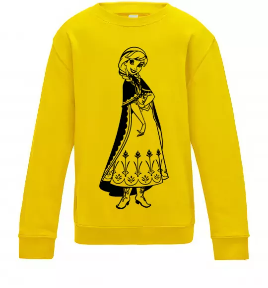 Детский Свитшот Анна Солнечно желтый фото