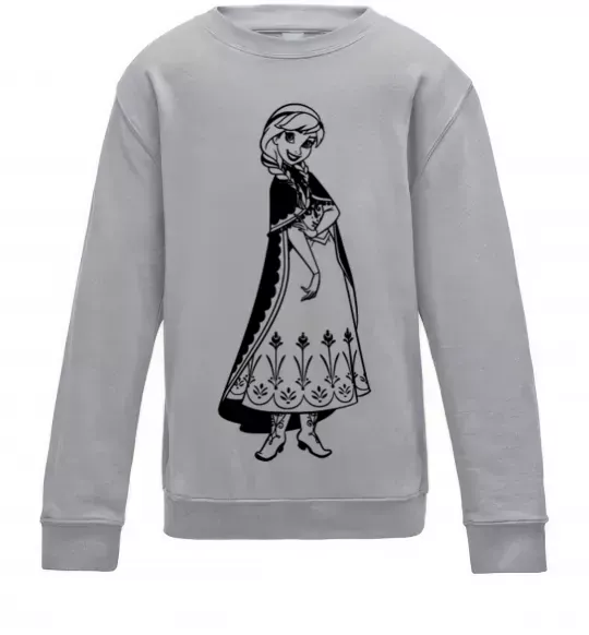 Детский Свитшот Анна Серый меланж фото