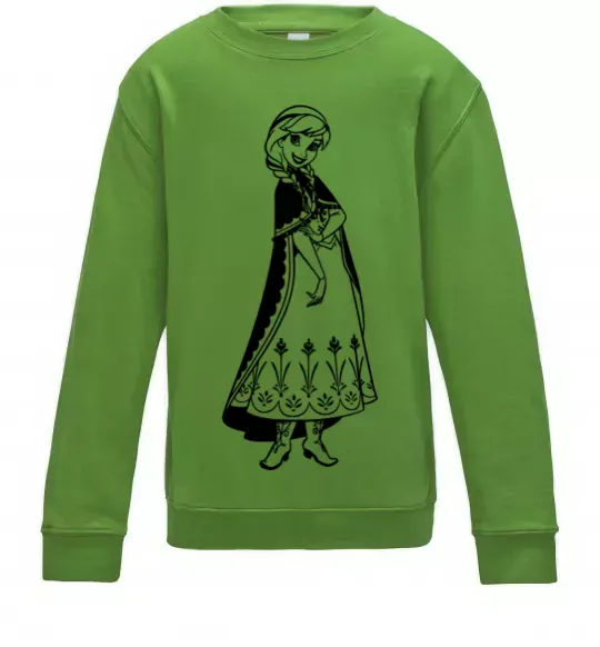 Детский Свитшот Анна Лаймовый фото