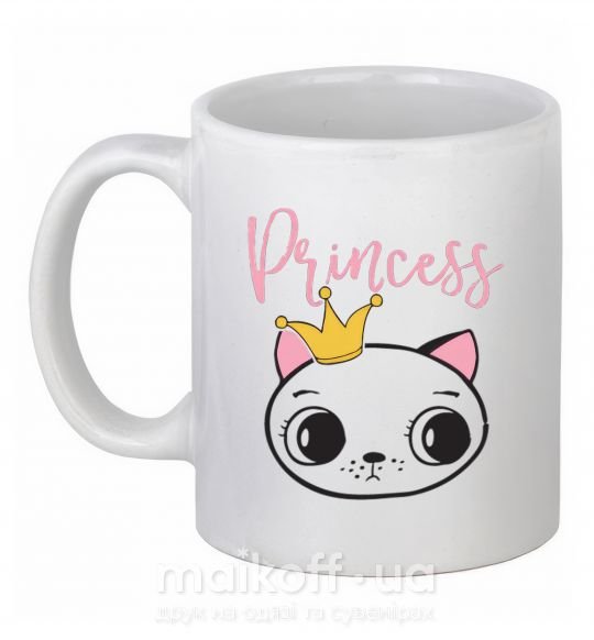 Чашка керамічна Kitten princess Білий фото