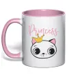 Чашка с цветной ручкой Kitten princess Нежно розовый Чашка с цветной ручкой Kitten princess Нежно розовый фото
