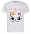 Мужская футболка Kitten princess Белый фото