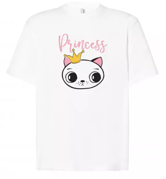 Футболка Оверсайз Kitten princess Белый фото