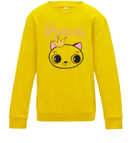 Детский Свитшот Kitten princess Солнечно желтый фото