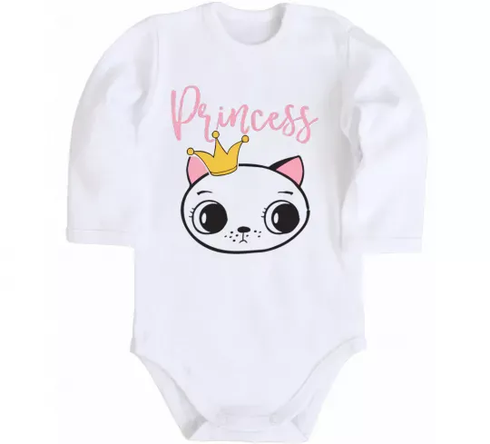 Дитячий бодік Kitten princess Білий фото