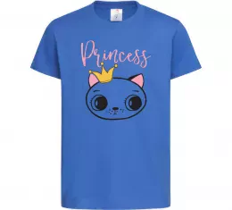 Детская футболка Kitten princess Ярко-синий фото